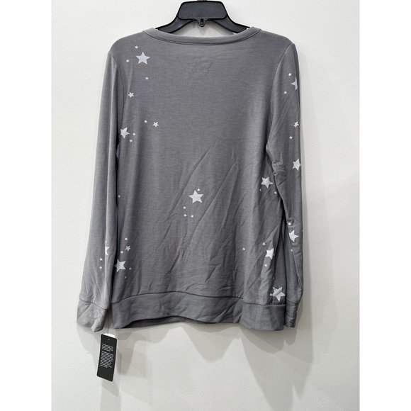 CHASER SOFT FLEECE Sweatshirt Women's long sleeve shirt Gray w/Star NWT MSRP $79 - Picture 12 of 12